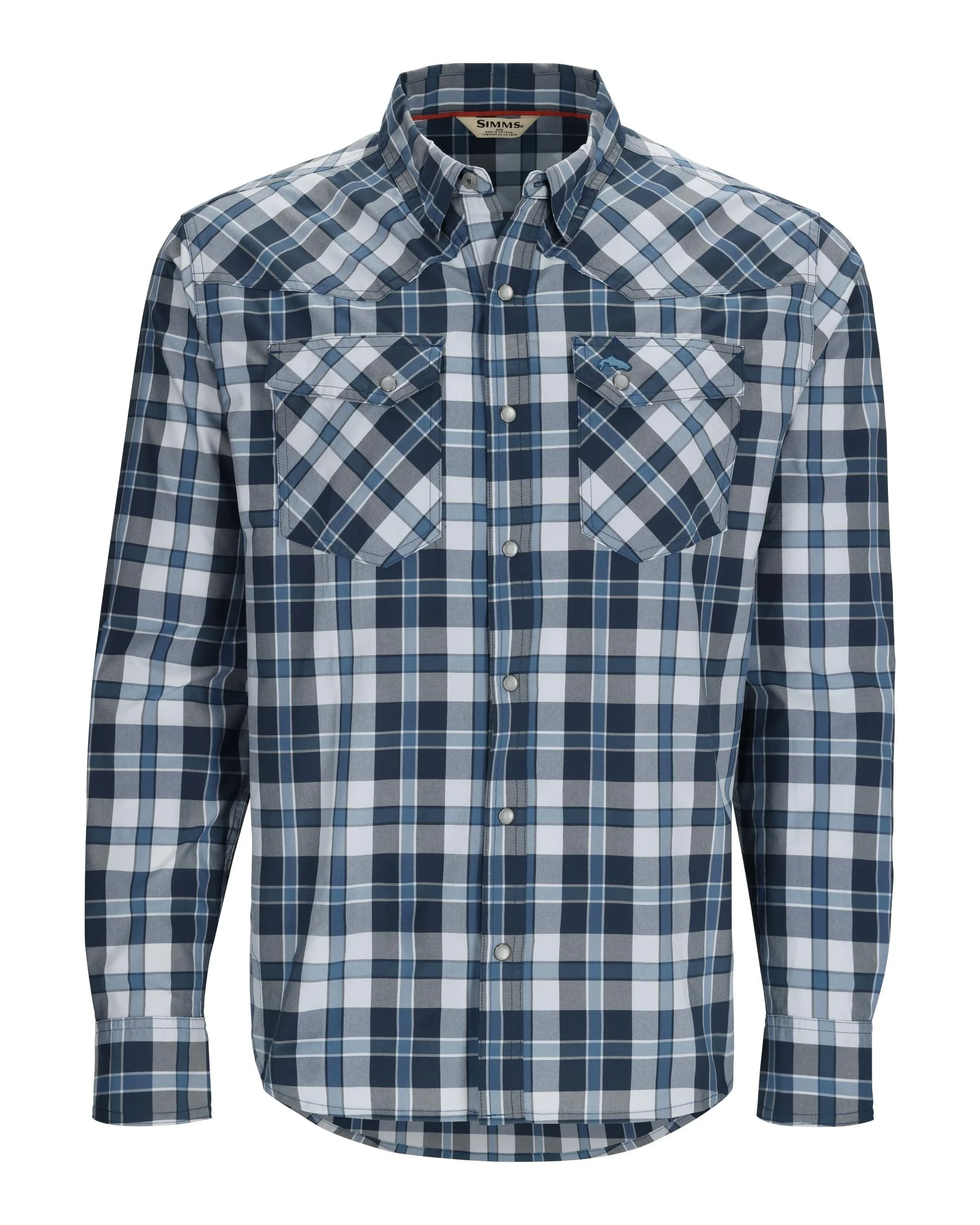 Camisa Simms BRACKETT BACKCOUNTRY BLUE PLAID